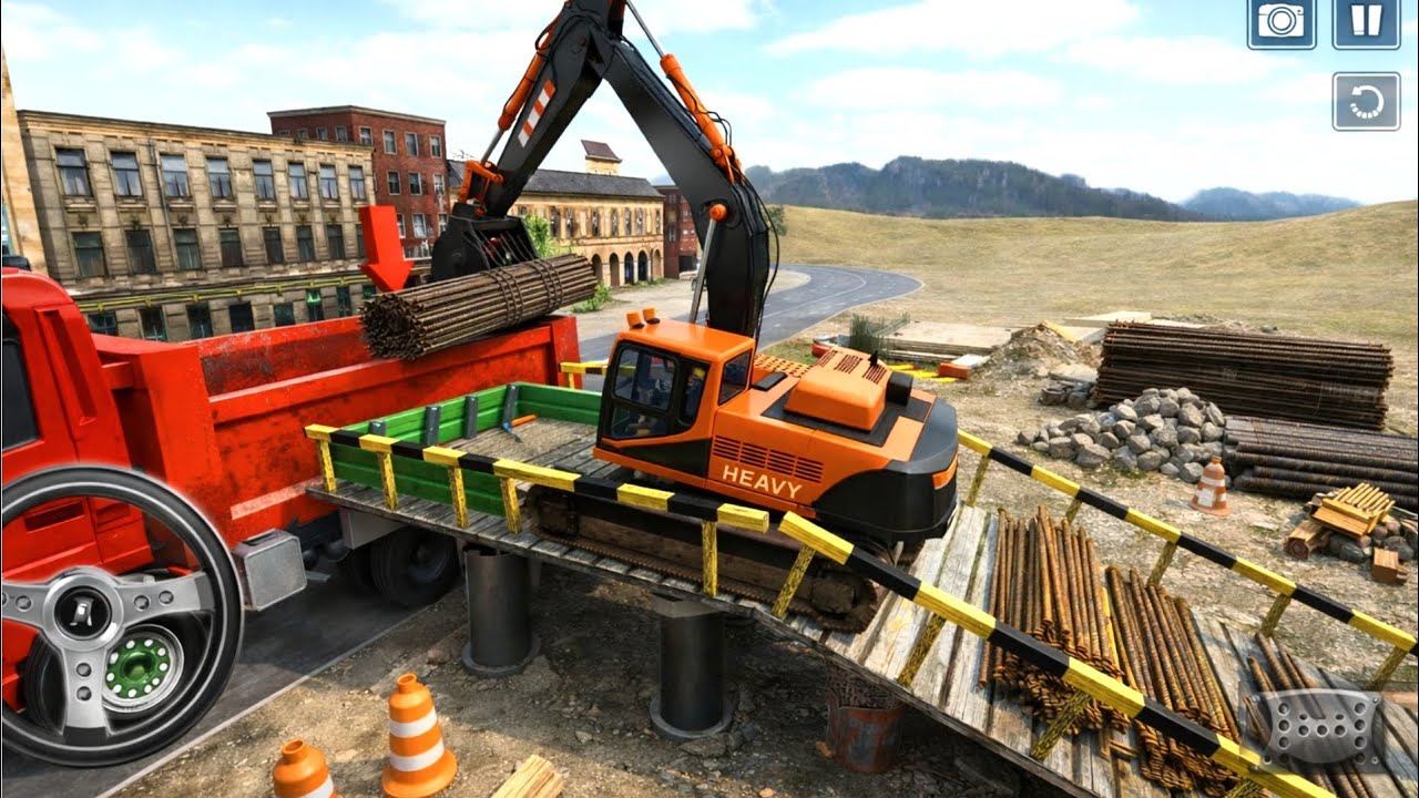 City off Road Construction Simulator 3d android Games Rocks Loding JCB Excavator machine work 