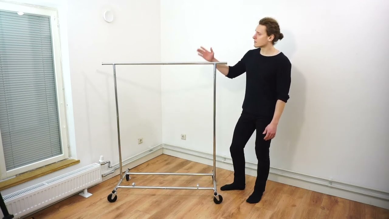 Tatkraft Drogo - Heavy Duty Clothes Rack on Wheels, Holds Up to 100 kg, ✅SET UP WITHIN 1 MIN