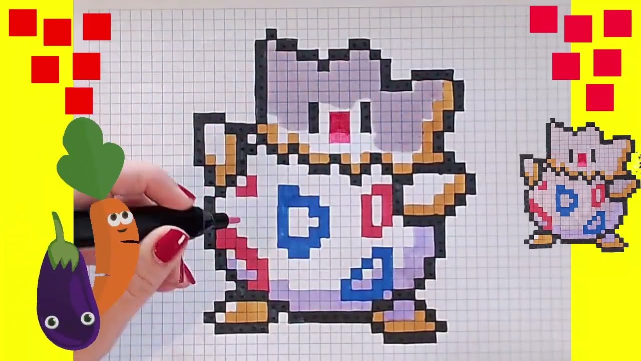 Dessin in Pixel Art. Comment Dessiner Pokémon