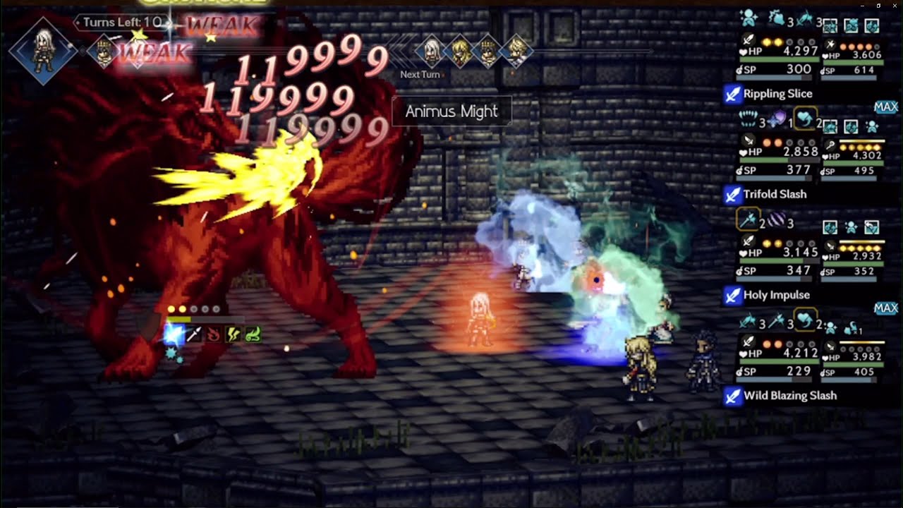 Octopath COTC - Elite Tower F1 1 Team Speed Clear (12T)