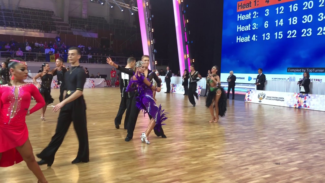 European championship youth latin/ Nikoloz mujiri & Anna Neubauer/ 2 Round Jive