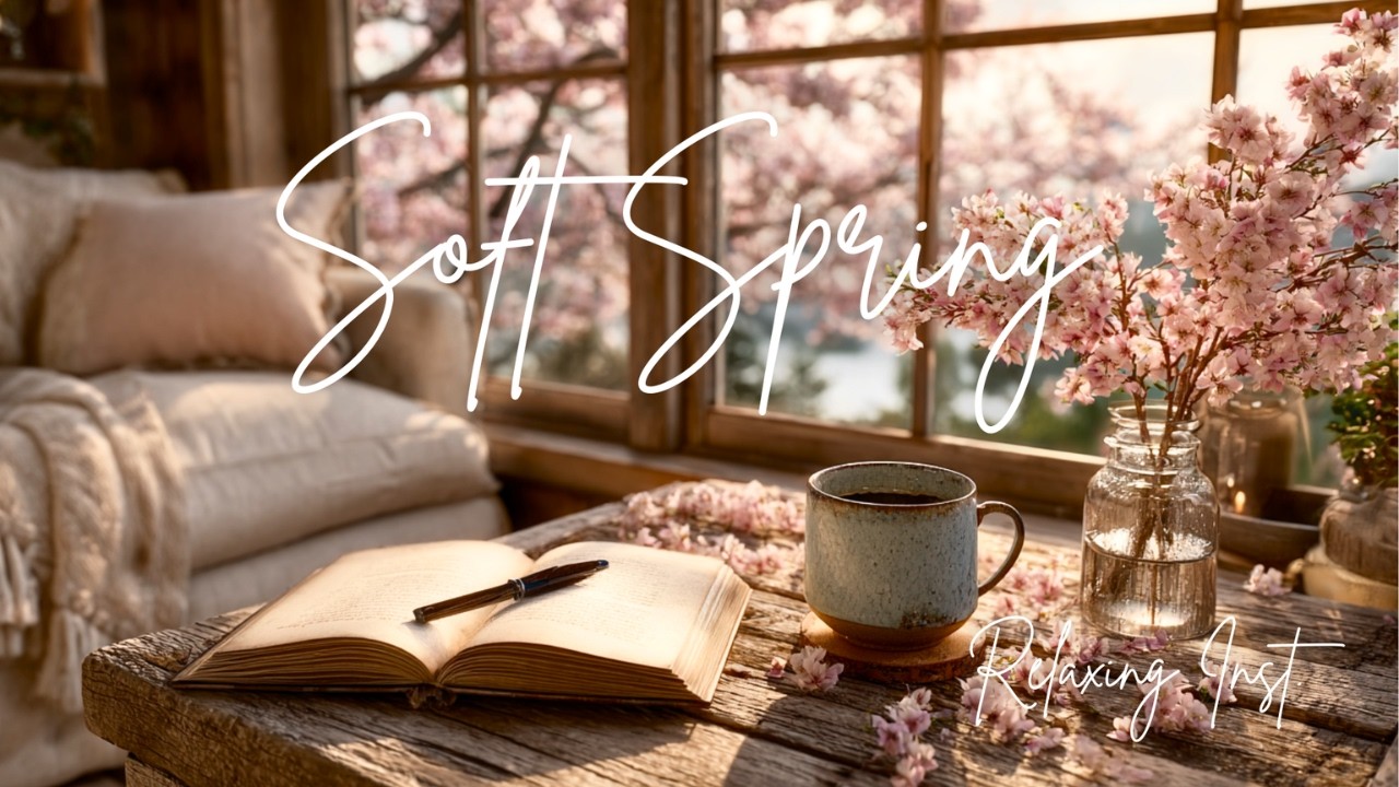 Soft Spring 🌸 Quiet Sakura Morning Reset | Relaxing Acoustic Guitar for Study, Focus & Calm