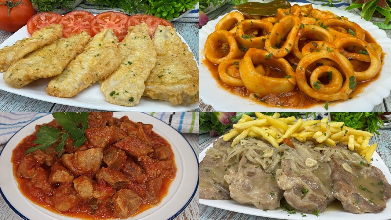 4 CENAS o COMIDAS FÁCILES para TODA la FAMILIA 🤩 RÁPIDAS y ECONÓMICAS