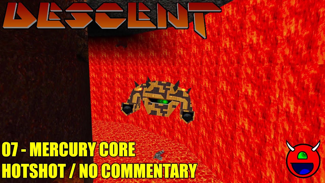 Descent (D1X-Rebirth) - 07 Mercury Core - All Secrets No Commentary