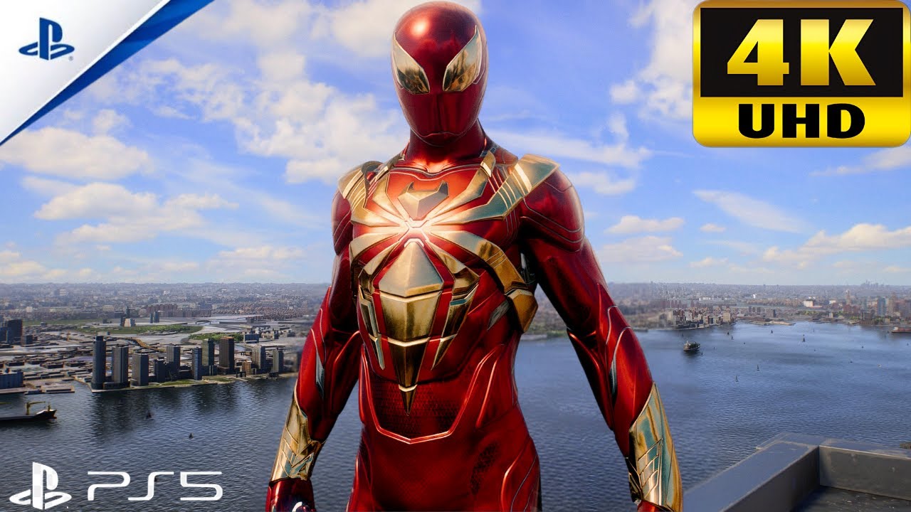 (PS5) Spider-Man 2 | Iron Spider Armour Suit Gameplay | Free Roam Walkthrough | 4K60FPS