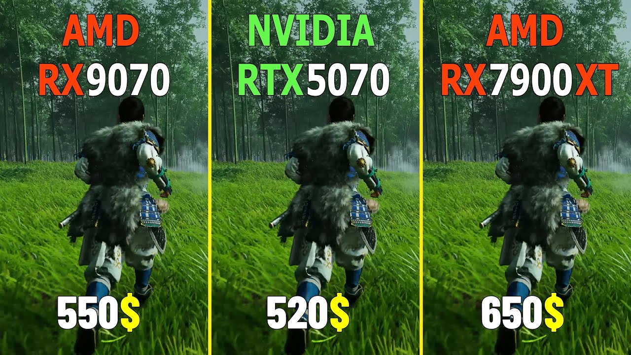 Test RX 9070 vs RTX 5070 vs RX 7900 XT Test in 10 GAMES Native - RT - DLSS/FSR