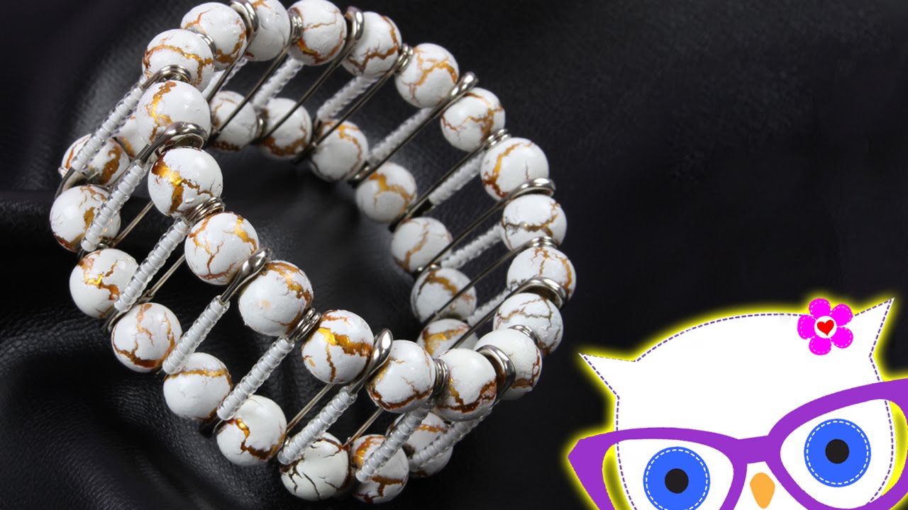 DIY Fancy Safety Pin Bracelet