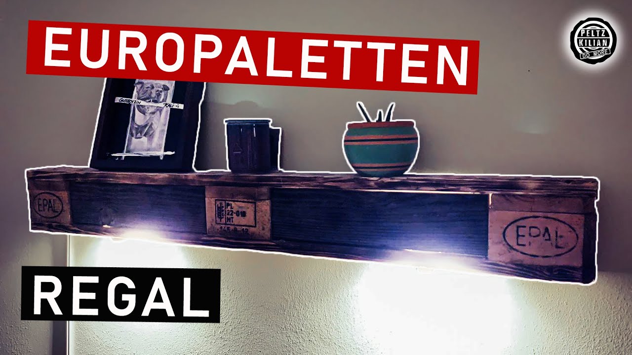 EUROPALETTEN Regal selber bauen | LED Spots | DIY