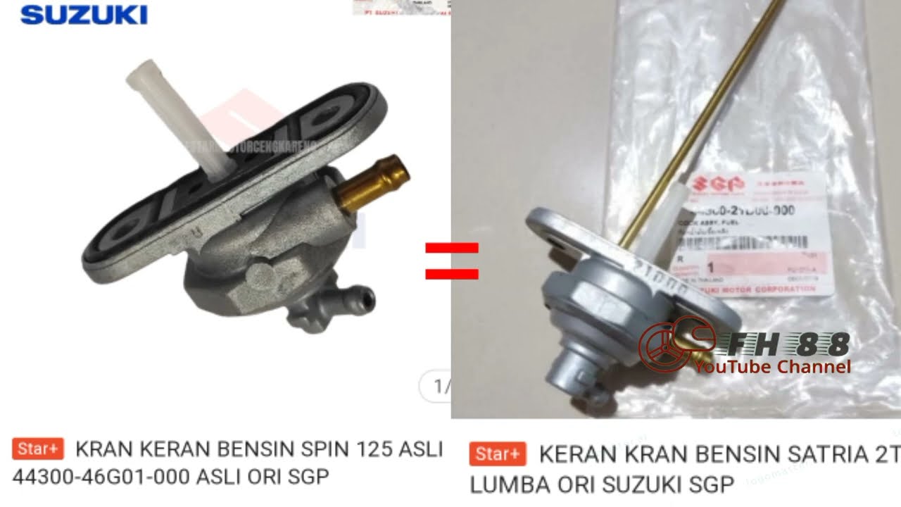 Restorasi motor satria 2 tak, ganti keran otamatis, membran tangki. spin, smash, satria 2 tak.