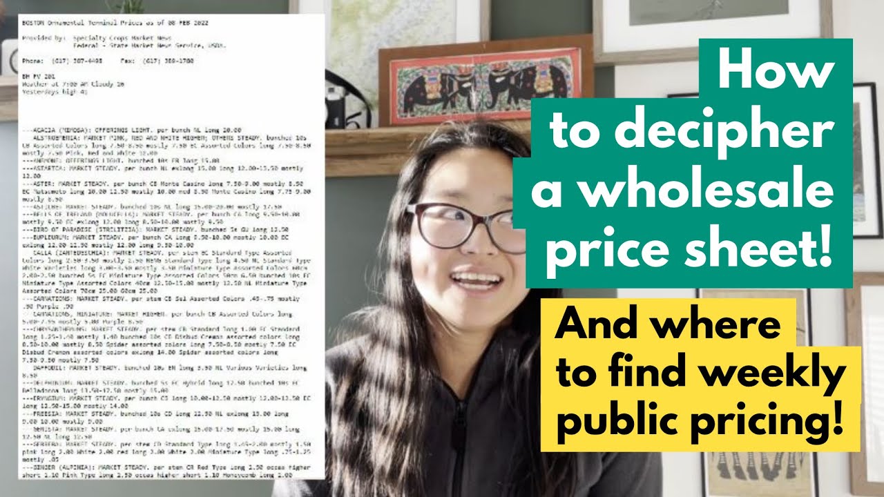 How to decipher a wholesale price sheet (& where to find weekly public wholesale pricing)