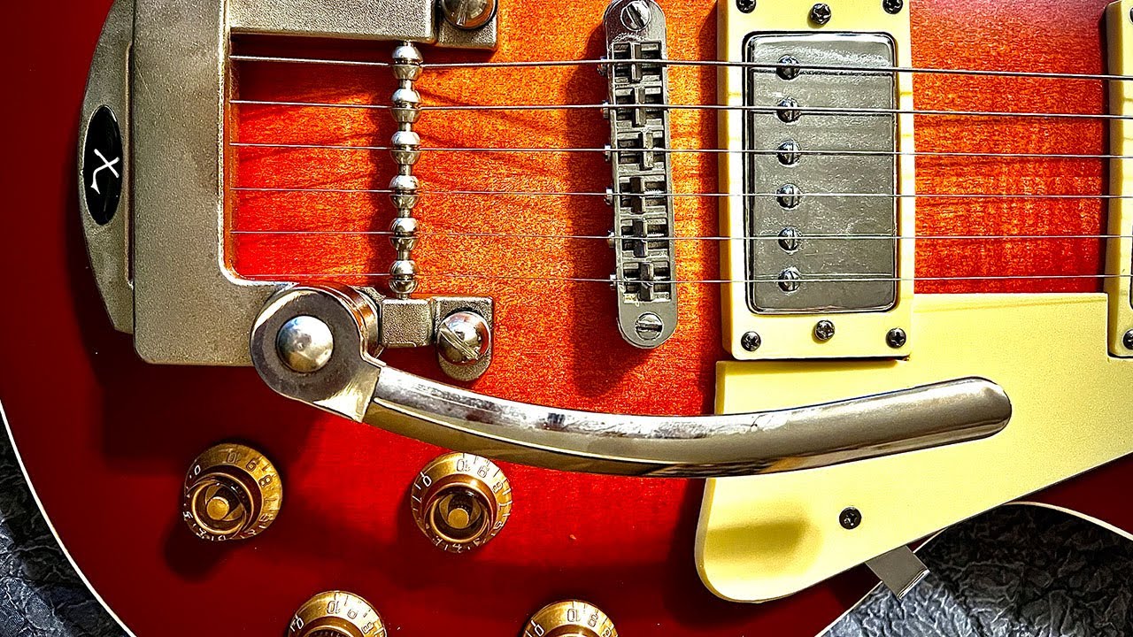 Installing a GFS Xtrem Vibrato system onto a Les Paul style guitar for under $100. Amazing!