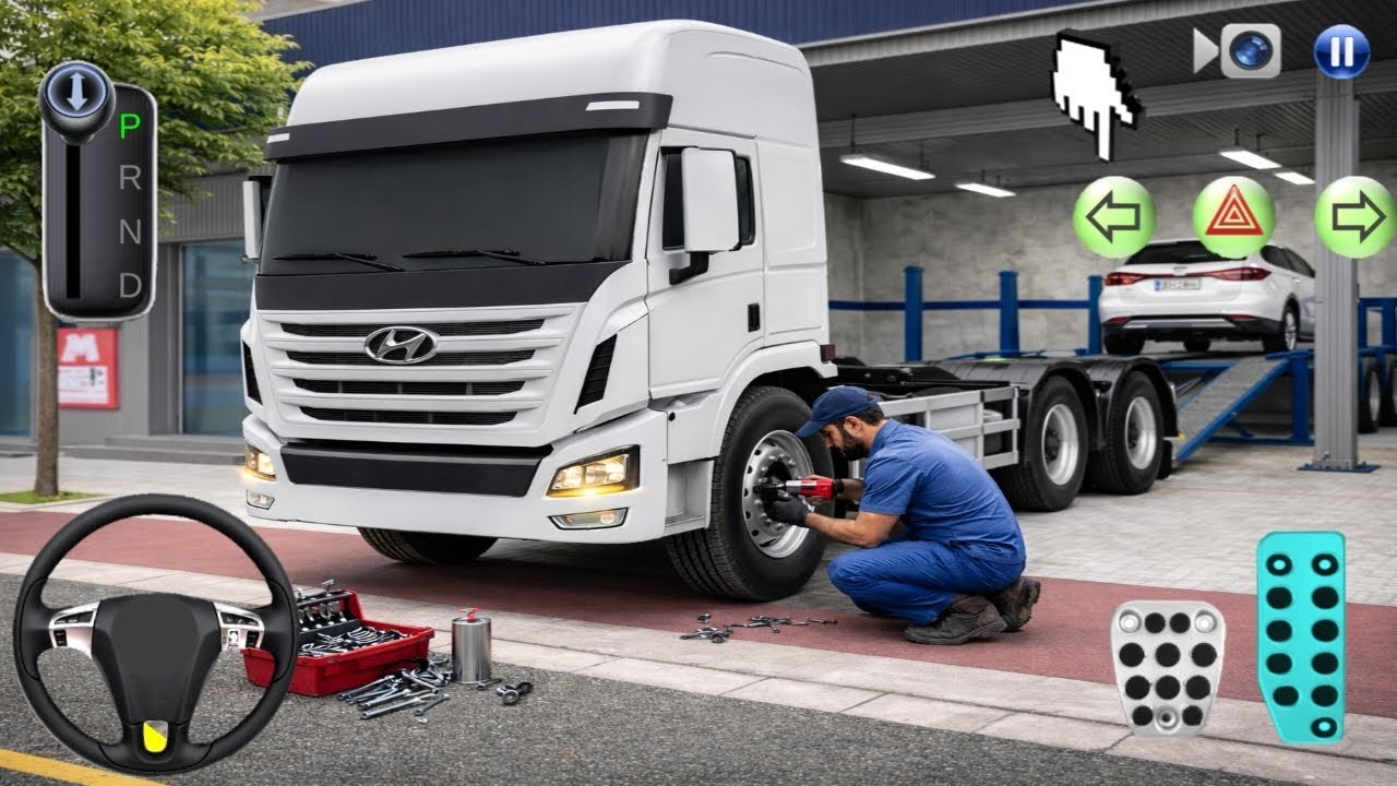 New hyundai Xcient Truck Is Ready For Repair Shop - 3D Driving Class - Android Game play