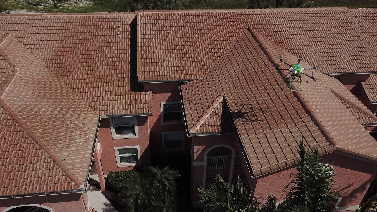 Roof-A-Cide Application via Drone in Estero, FL