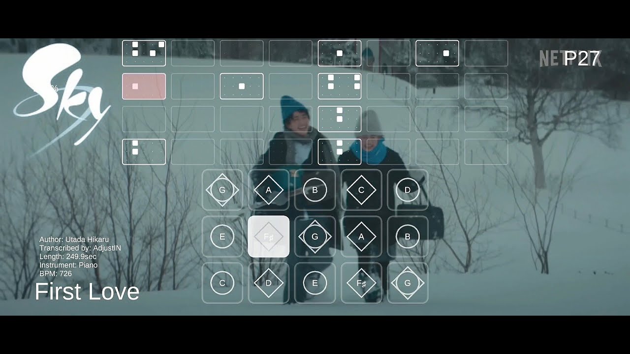 Hikaru Utada: First Love Netflix - children of the light - SKY sheet