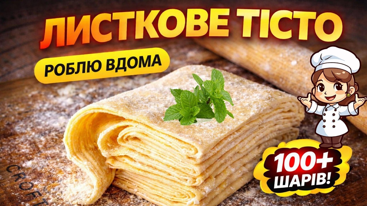 Больше не покупаю! Слоеное тесто дома (100+ слоев)💥дешево,просто!👩‍🍳#готуємзяною