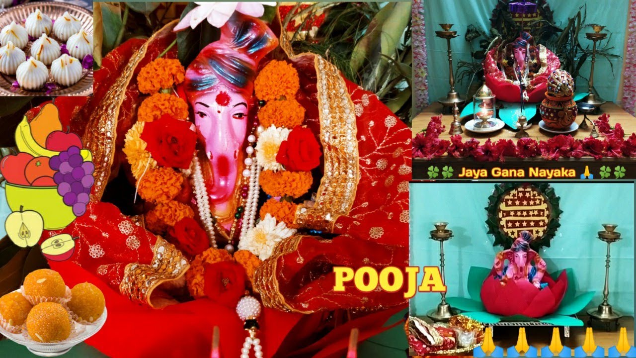 Ganesh Chaturthi Decoration at Home | Easy Flower-Mango Leaves Decoration for Ganapati Festival 2021