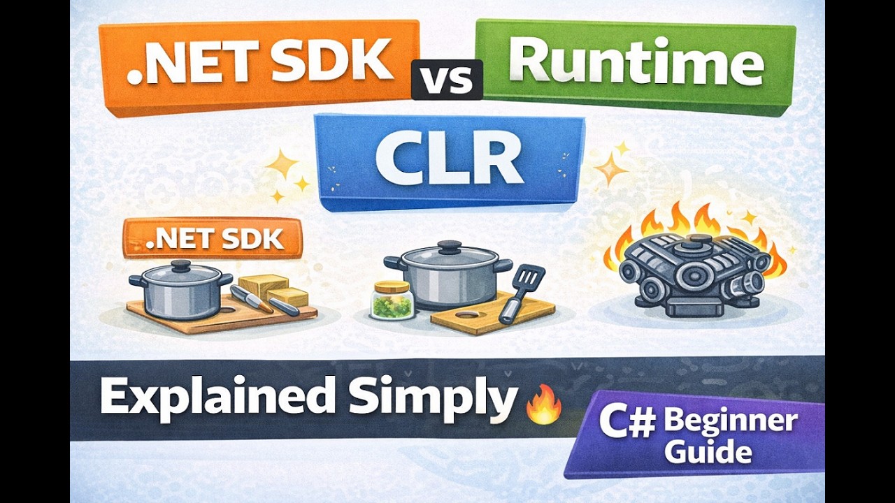 .NET SDK vs .NET Runtime vs CLR Explained Clearly with Example | C# Beginner Guide