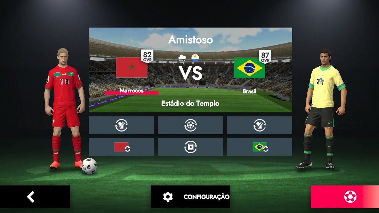 🔥 Marrocos x Brasil – Simulação Épica no FooteballLegue 2026 🇲🇦🇧🇷