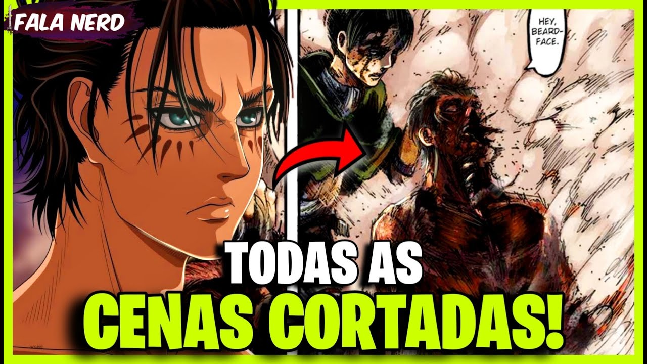 TODAS AS CENAS CENSURADAS E CORTADAS DE SHINGEKI NO KYOJIN! [SEM SPOILER]