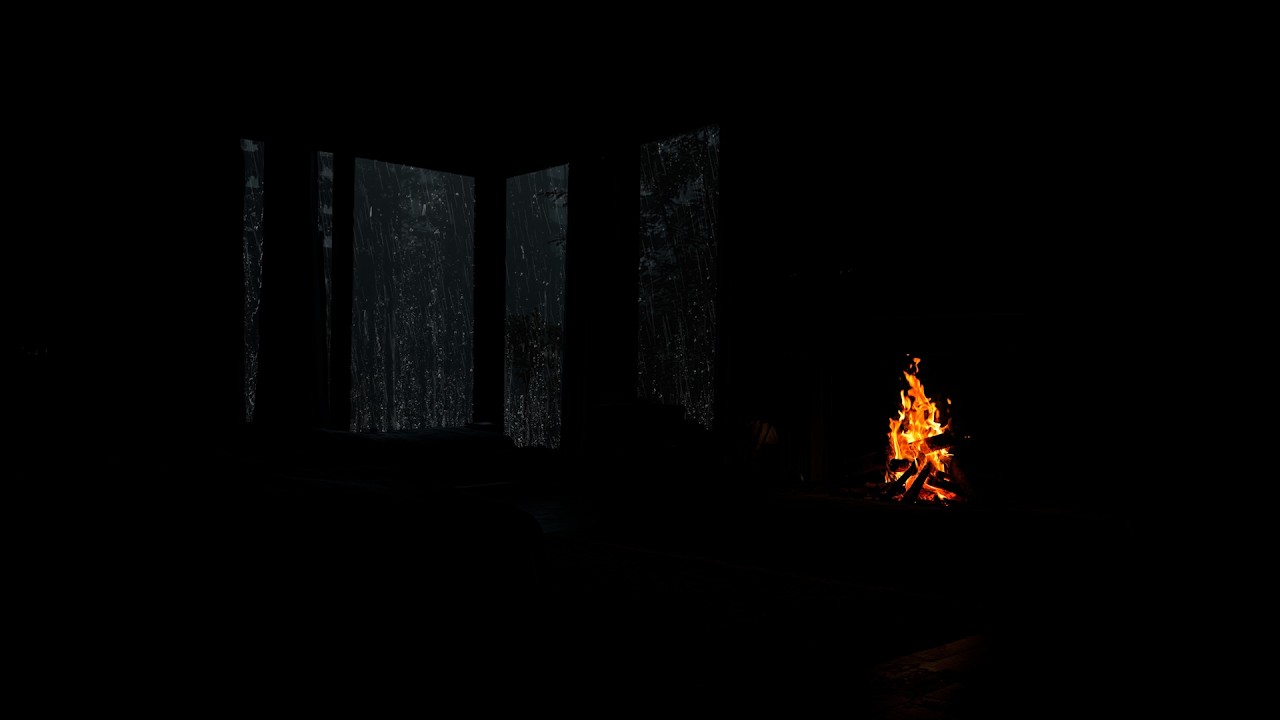 Rainy Cabin Nights | Cozy Fireplace Sounds for Deep Sleep, Calm Focus, and Inner Stillness