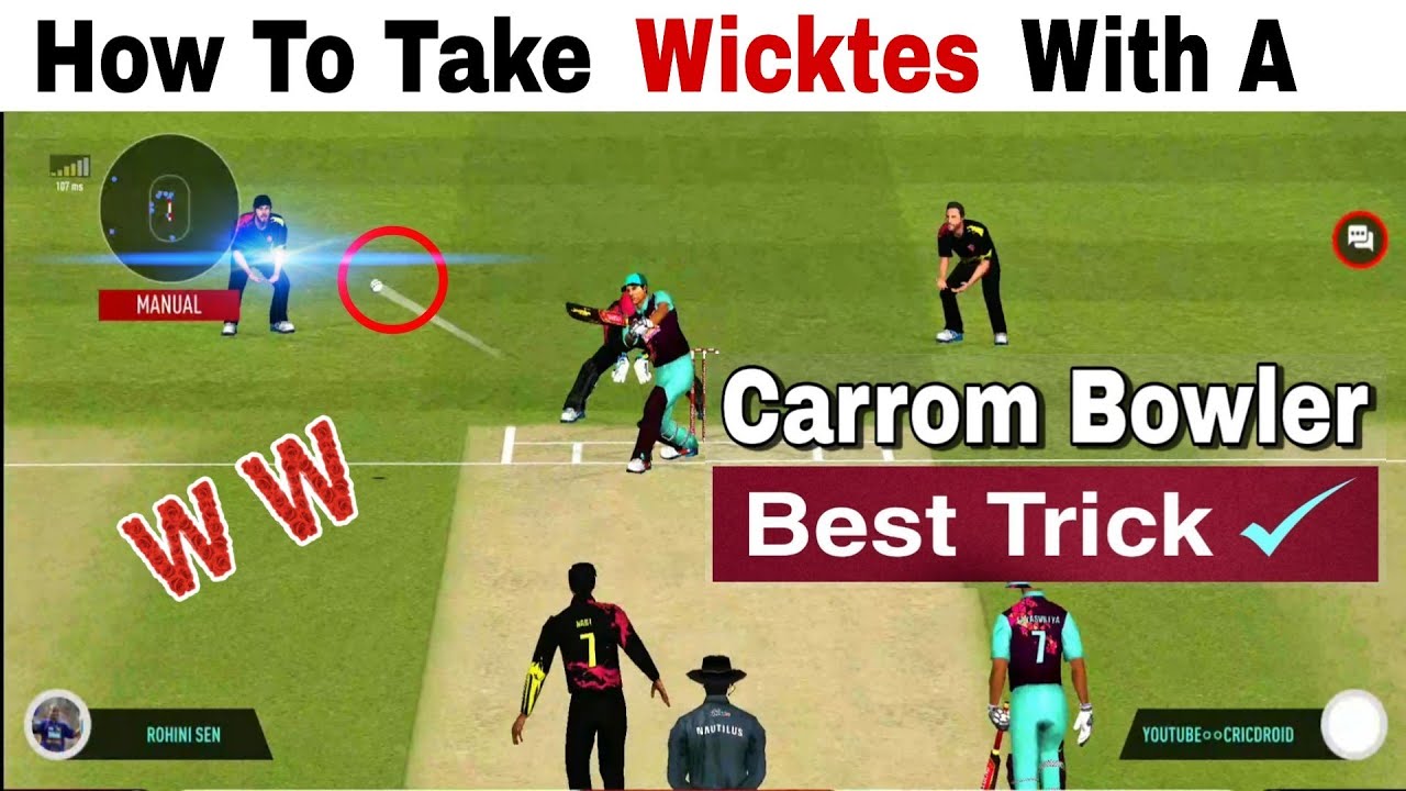 Real Cricket 20 Bowling Tips Multiplayer, How To Take Wickets With Carrom Ball RC 20