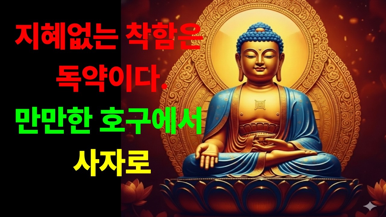 지혜 없는 착함은 독약이다.만만한 호구에서 사자로