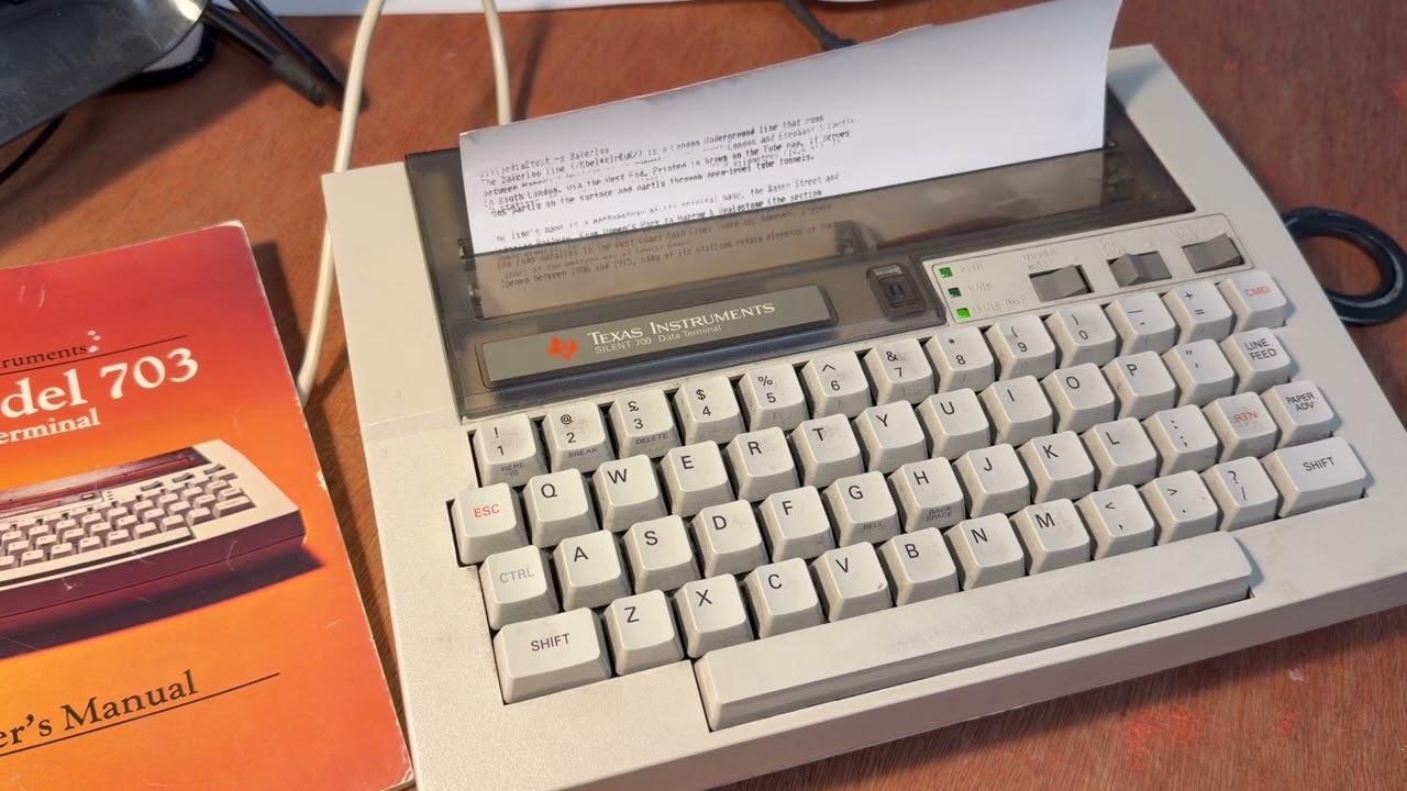 Texas Instruments Silent Terminal 703 testing