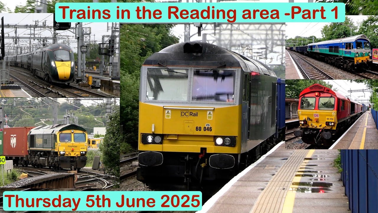 Trains in the Reading area  - Part 1 - freight at Reading West - June 2025