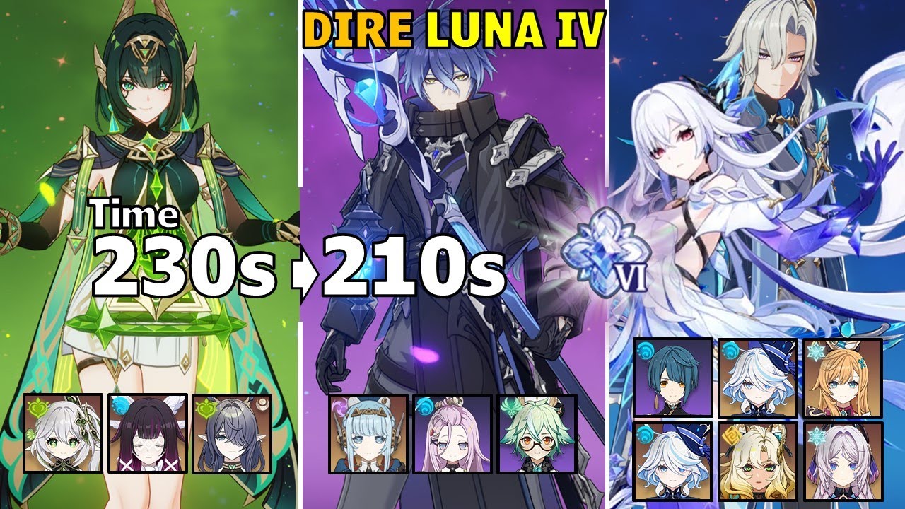 C2 Nefer & C2 Flins & C2 Skirk & C3 Neuvillette - Dire Stygian Onslaught Luna IV Genshin Impact