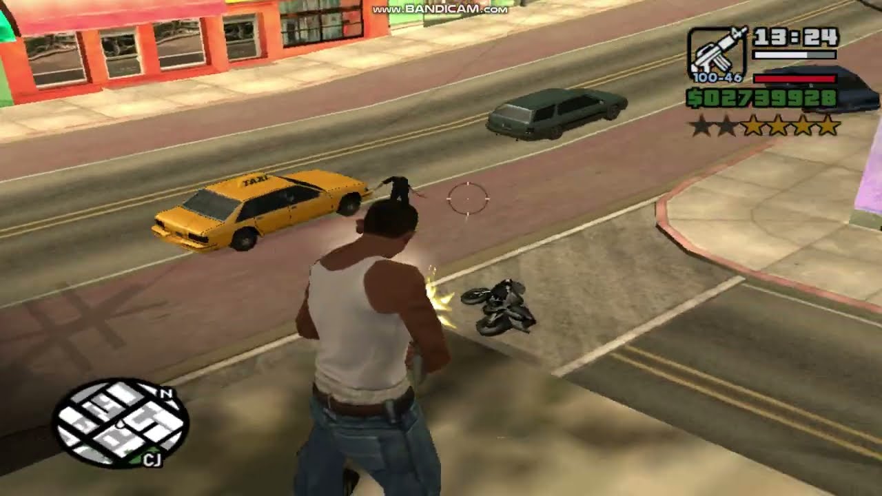CJ Nukes The Police with a Heat-Seeking Rocket Launcher in GTA San Andreas #gaming #gta #fighter 