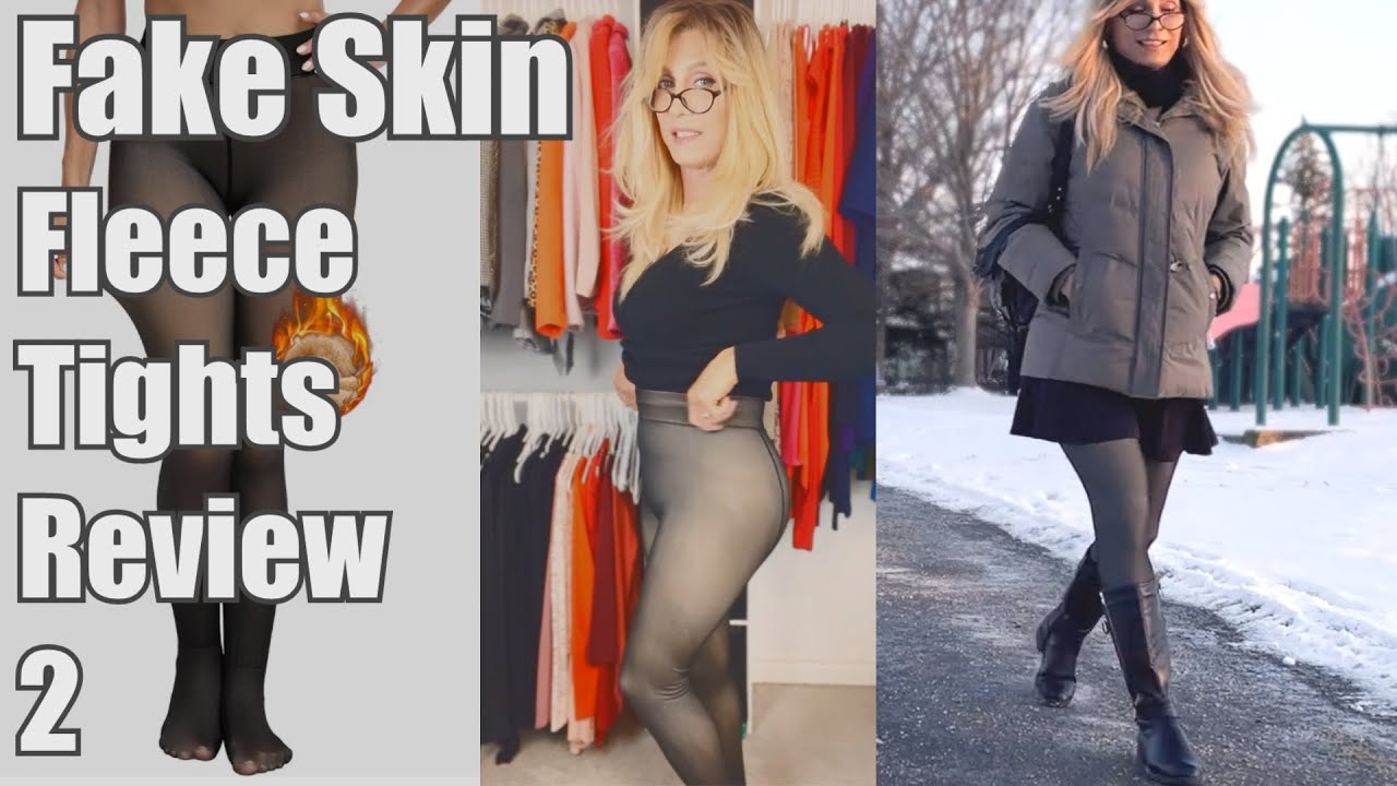 Natasha's Closet - Viral Fake Skin Fleece Tights Review 2