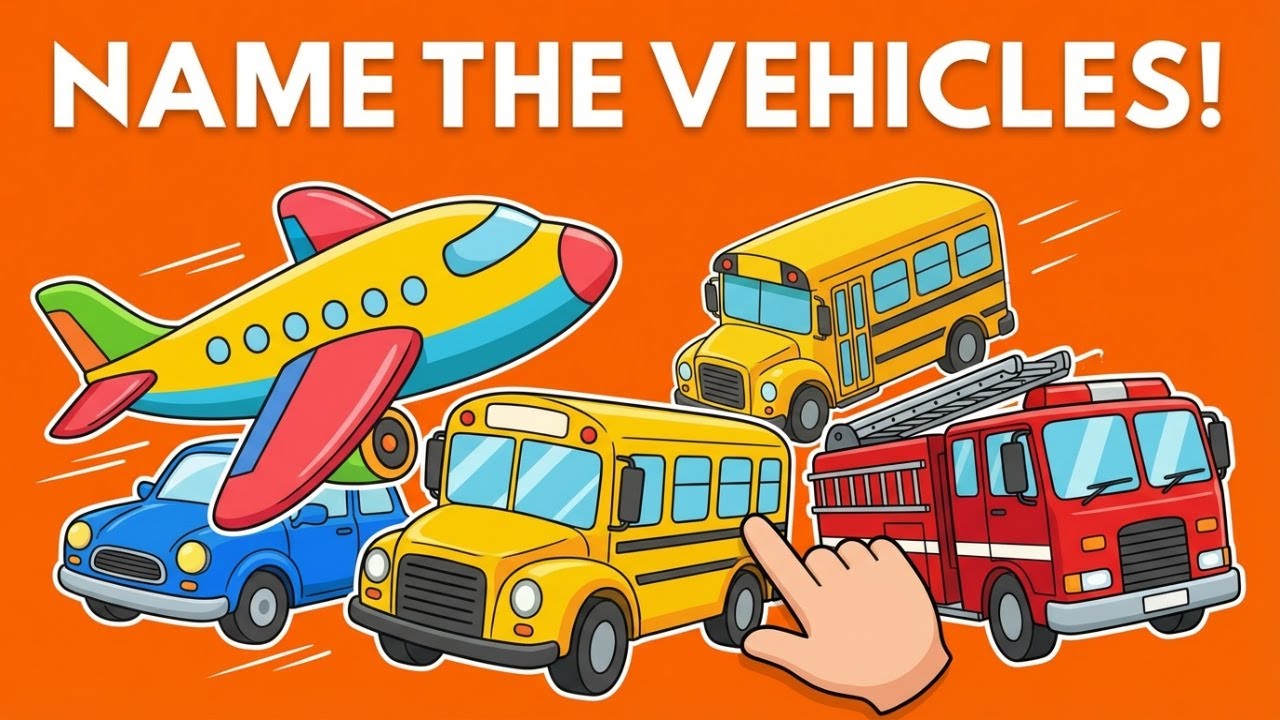 Name the Vehicles! ✈️🚗 Fun Transport Learning Video for Toddlers