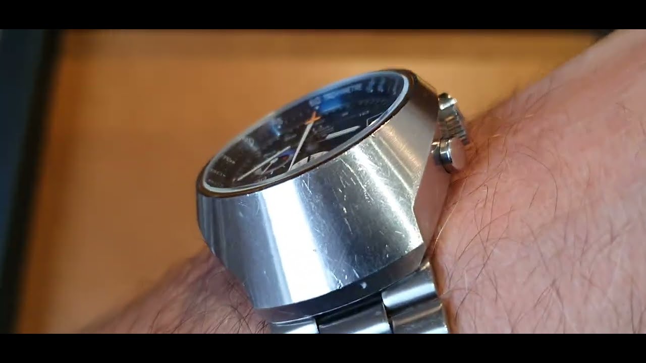 1976 Omega Speedmaster Mk3 Auto Chronograph ref 176002 Stunning Electric Blue Dial Steel on Bracelet