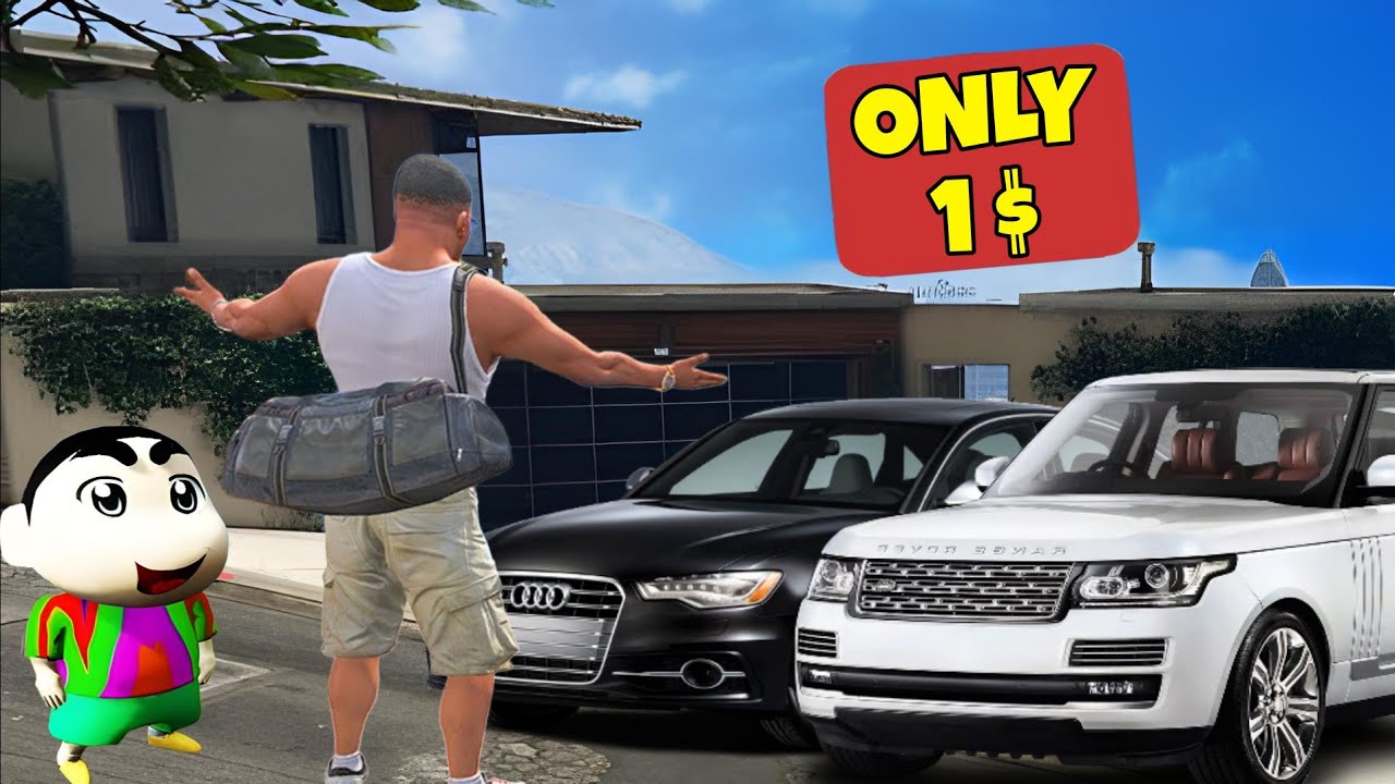 FRANKLIN AND SHINCHAN BUYING EVERYTHING IN 1$ 😯 [ GTA 5 MODS ]