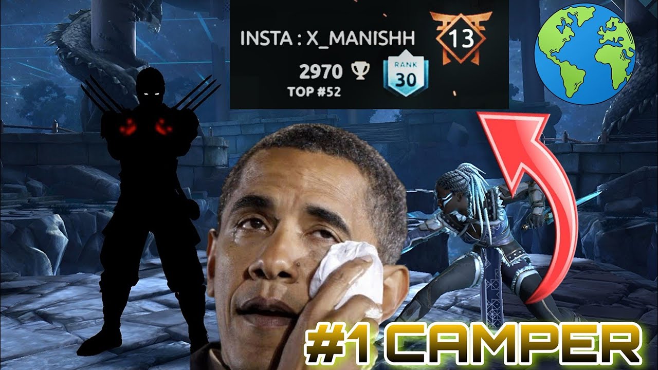 WORLD's 🌎 BIGGEST CAMPER☠️(Insta X Manish) | Shadow Fight Arena 4 : AS Camper No 1 Ranked Experience