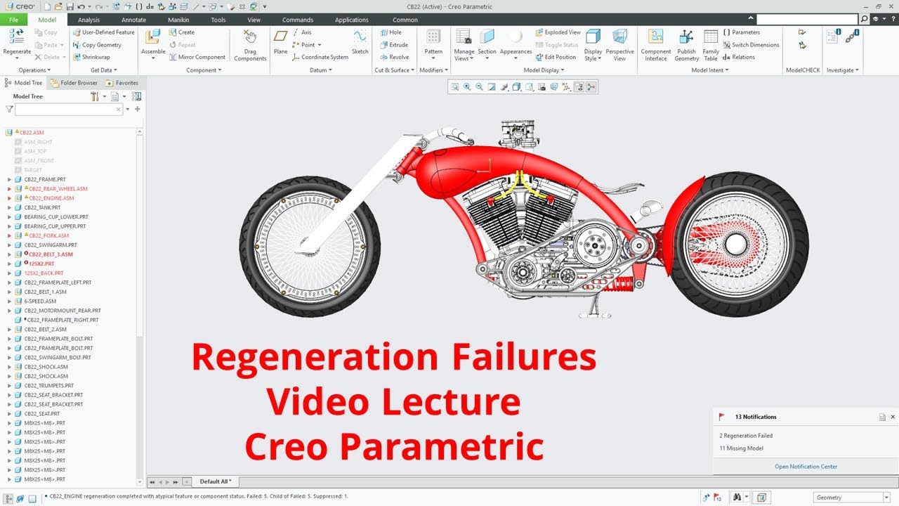 Creo Parametric - How to Prevent and Fix Regeneration Failures