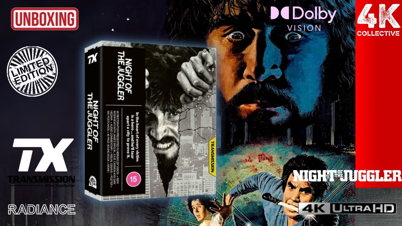 Night Of The Juggler 4K UltraHD Blu-ray Radiance Films Limited Edition (Transmission) Unboxing