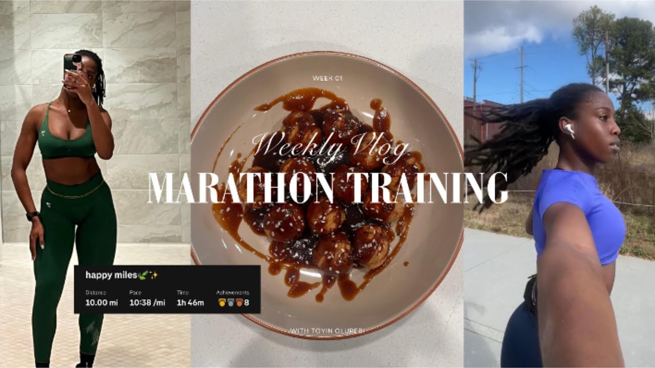 training for my 1st marathon!! | week 1 - workouts, what i eat, long runs, 2025 recap & 2026 reset