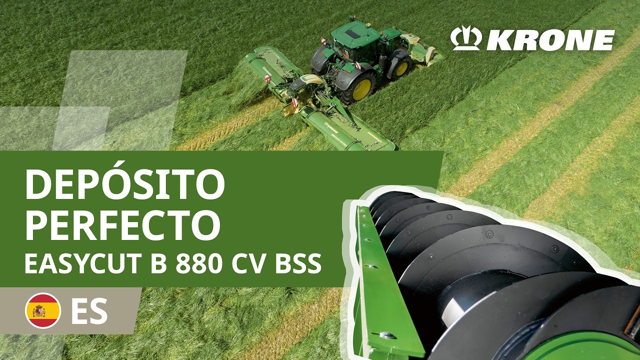 KRONE EasyCut B 880 CV BSS – combinación de segadora mariposa con BiG Swath System