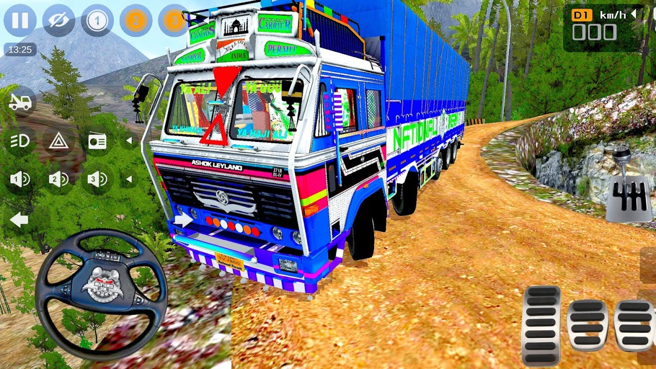 Indian Transport Truck 14 Wheeler Offroad Driving | Indian Mod For Bussid | Bus Simulator Indonesia
