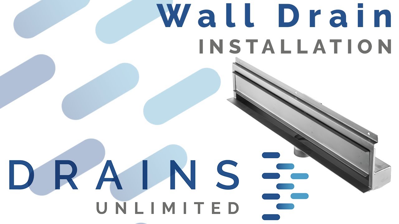 Drains Unlimited DUW Series Wall Recessed Linear Floor Drain Installation Video