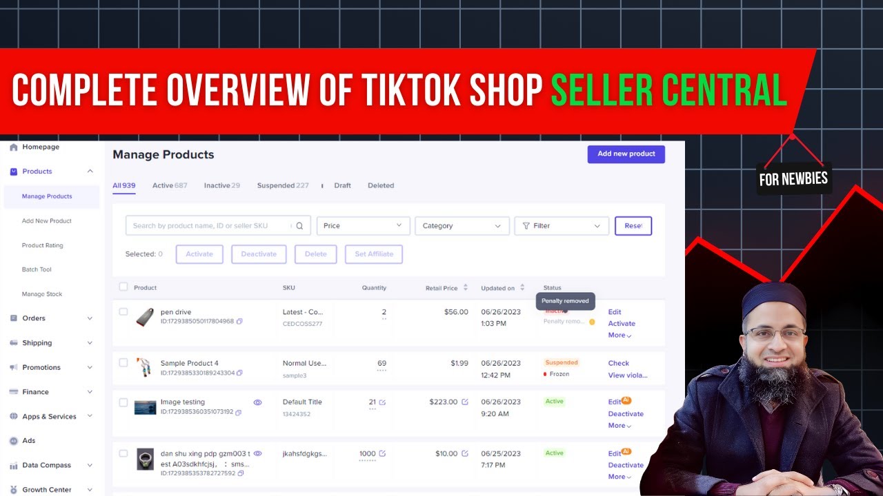 Complete Overview of Tiktok Shop Seller Central | Tiktok Shop Free Course | @BilalSirbuland
