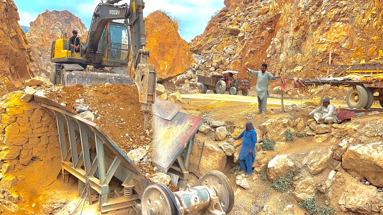 Incredible Work By Quarry Rock Jaw Crusher Machine: Big Rock Crusher:#stonecrusher