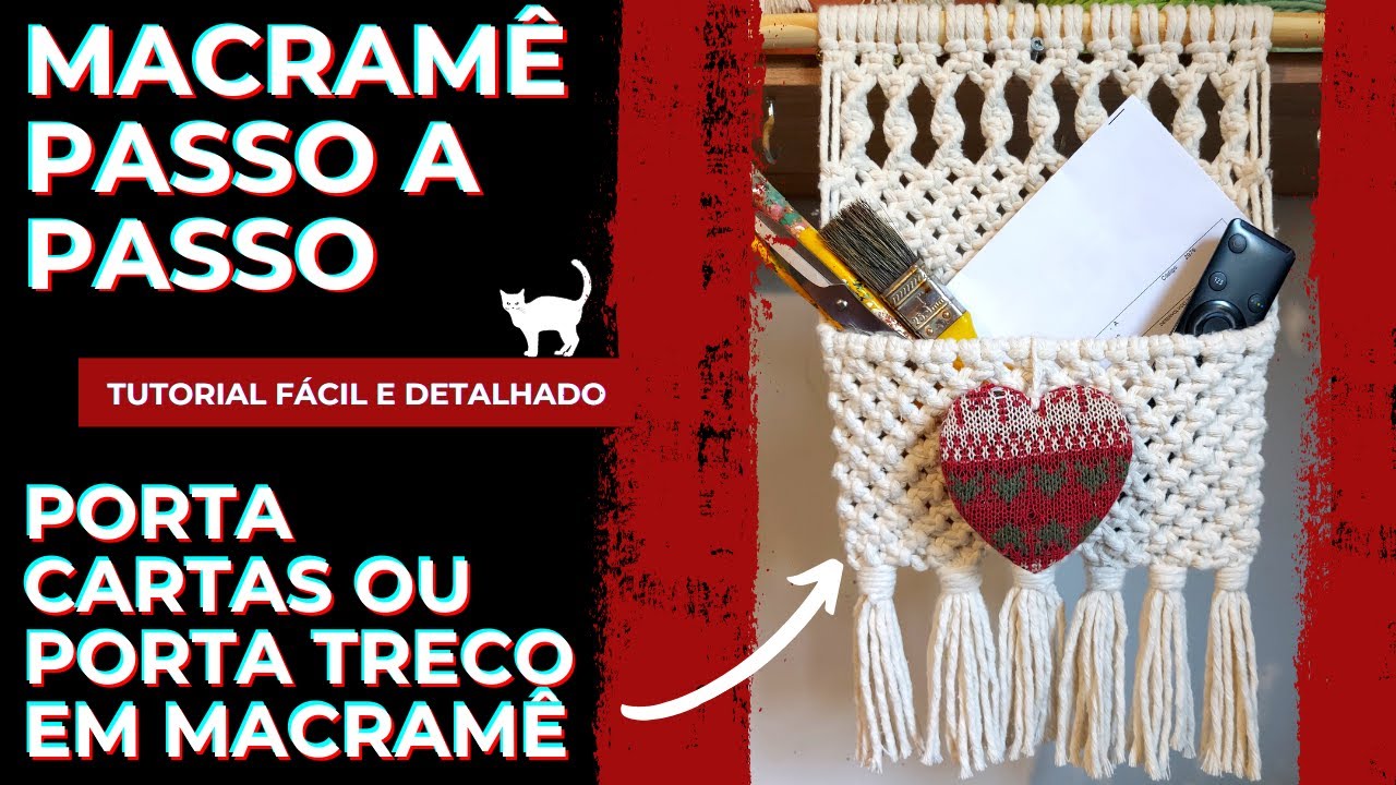 Tutorial Porta trecos ou porta cartas em macram&ecirc; - F&aacute;cil de fazer #fa&ccedil;aevenda  - #macram&ecirc;  💌🧶🤑 DIY