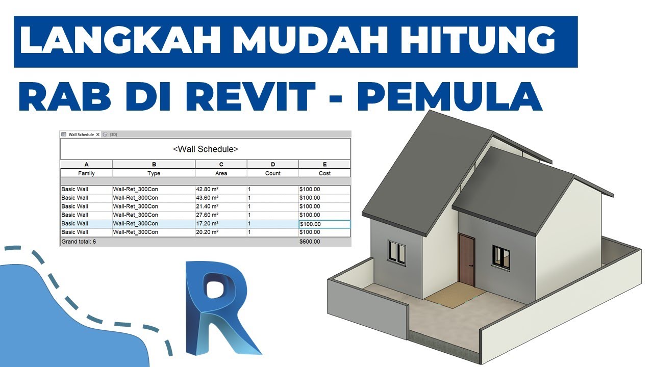 Tutorial Revit Indonesia | Cara Hitung RAB di Revit untuk Pemula