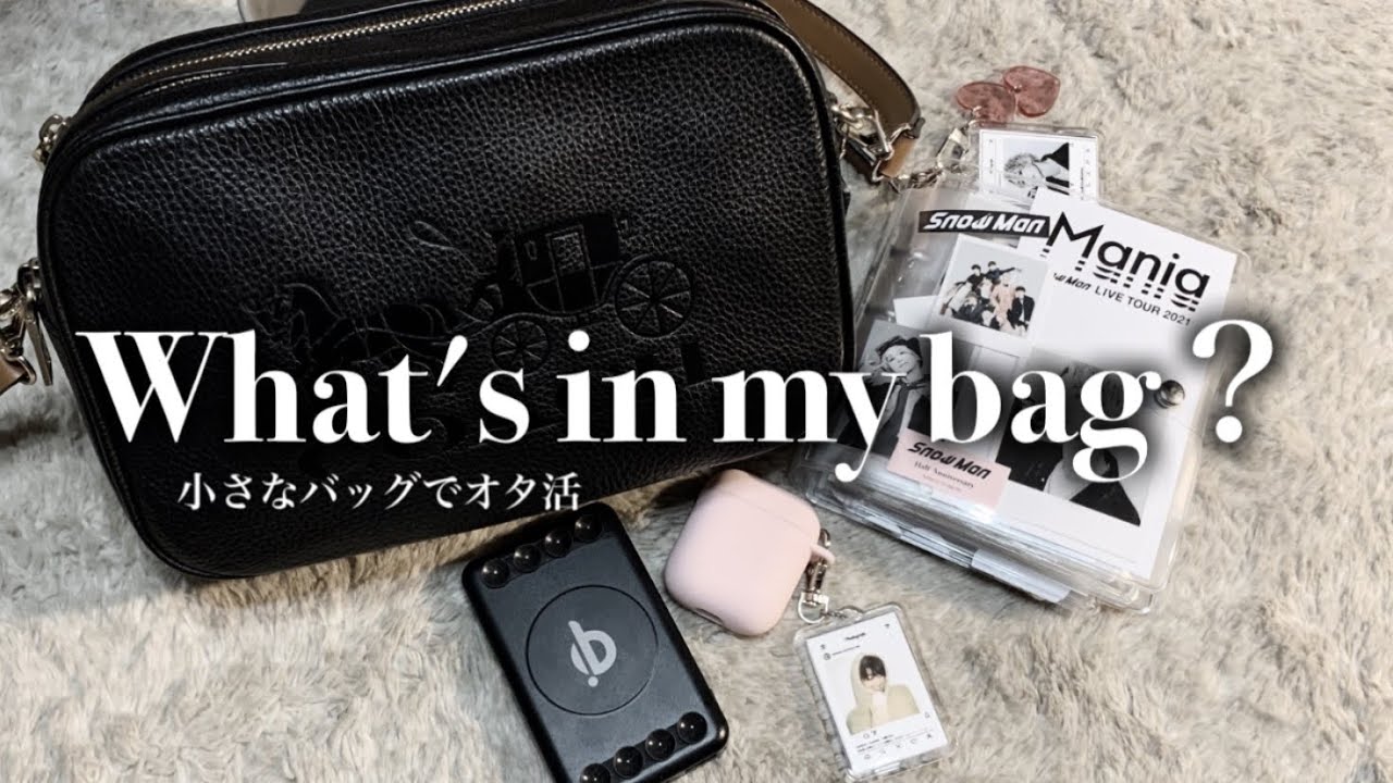 【What's in my bag?】ジャニオタ/オタ活する日のバッグの中身/小さめバッグ