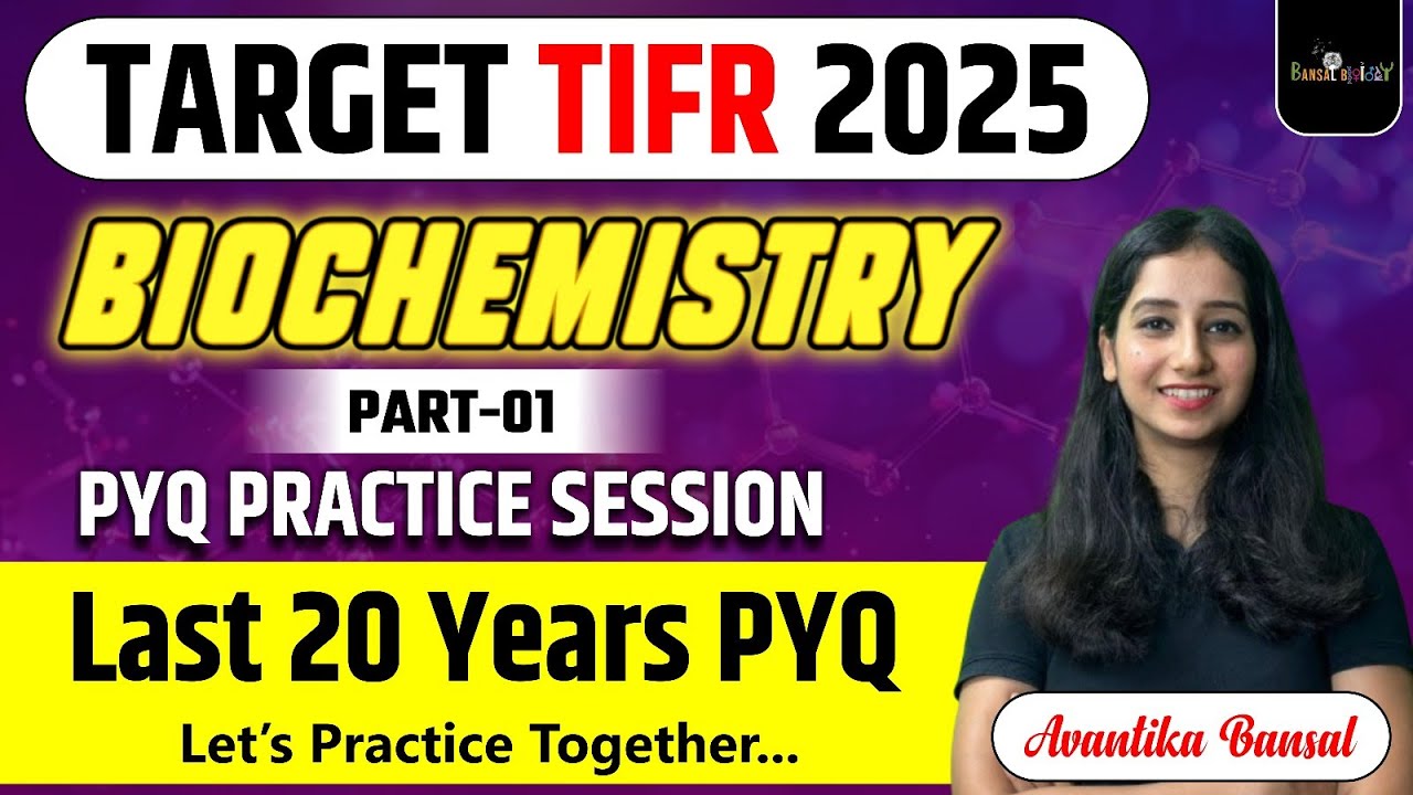 TIFR PYQ Questions Practice II Biochemistry Question Practice Part 1 I TIFR 2025