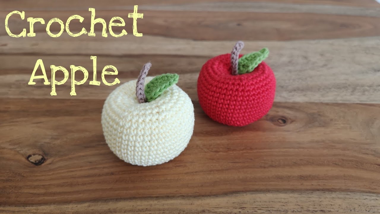 Crochet Apple Tutorial, Amigurumi Apple, Apfel Häkeln Anleitung