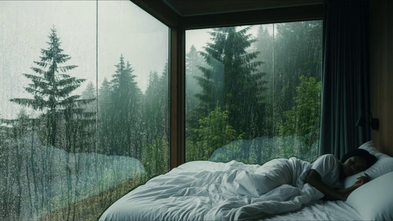 Peaceful Rainfall in Cabin Natural Soothing Sounds for Relaxation and Stillness