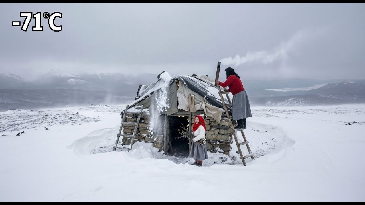 Fighting the Blizzard: How We Survive -71°C in a Tiny Stone Hut | Rural Life